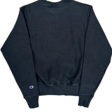 Reverse Weave Champion Spellout Sweatshirt - Small Black Cotton
