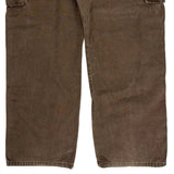 Wrangler Carpenter Trousers - 34W 32L Brown Cotton