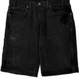 Dickies Denim Shorts - 32W 10L Black Cotton