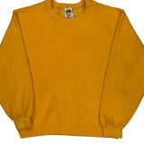 Blank Fruit Of The Loom Sweatshirt - Medium Yellow Polyester