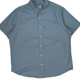 Levis Short Sleeve Shirt - XL Blue Cotton