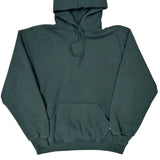 Russell Athletic Hoodie - Large Green Cotton Blend