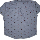 Chaps Ralph Lauren Short Sleeve Shirt - XL Blue Cotton