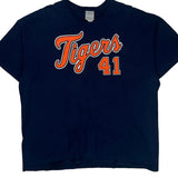 Tigers Majestic T-Shirt - 2XL Navy Cotton