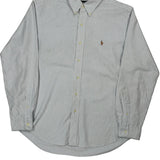 Ralph Lauren Striped Shirt - Large Blue Cotton