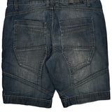 Unbranded Double Knee Denim Shorts - 38W 12L Dark Wash Denim