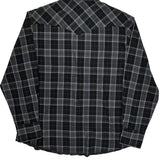 Wrangler Checked Flannel Shirt - XL Black Cotton