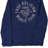 True Religion Graphic Jacket - Large Blue Cotton