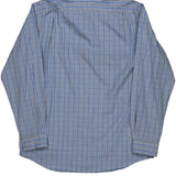 Westerton Italian Broadcloth Polo By Ralph Lauren Checked Shirt - Large Blue Cotton
