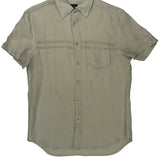 Armani Exchange Short Sleeve Shirt - Small Beige Linen