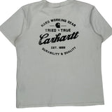 Hard Working Gear Carhartt T-Shirt - Large White Cotton