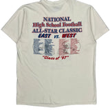 All American Bowl Hanes Graphic T-Shirt - Medium White Cotton