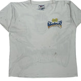 Wolverines Reebok College T-Shirt - Large White Cotton