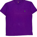 Polo By Ralph Lauren T-Shirt - Small Purple Cotton