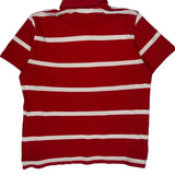 Tommy Hilfiger Striped Polo Shirt - XL Red Cotton
