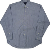 Blake Ralph Lauren Checked Shirt - Large Blue Cotton