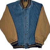 Beers Holloway College Varsity Jacket - Large Beige Denim