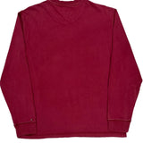 Tommy Hilfiger Long Sleeve T-Shirt - Large Red Cotton