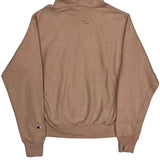 Reverse Weave Champion Hoodie - Small Brown Cotton