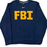 Fbi Nike Sweatshirt - Large Blue Cotton