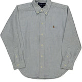 Age 6 Ralph Lauren Striped Shirt - XS Blue Cotton
