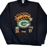 Green Bay Packers Nutmeg Graphic Sweatshirt - 2XL Black Cotton