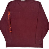 Carhartt Long Sleeve T-Shirt - Large Burgundy Cotton