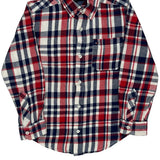 Age 8-10 Tommy Hilfiger Checked Flannel Shirt - Small Blue Cotton