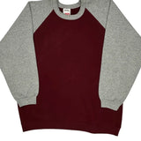 Blank Wilson Sweatshirt - Large Burgundy Cotton Blend
