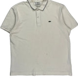 Lacoste Polo Shirt - XL White Cotton