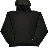 Russell Athletic Hoodie - Large Black Cotton