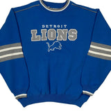 Detroit Lions Lee Sport Football Sweatshirt - Large Blue Polyester Blend