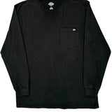 Dickies Long Sleeve T-Shirt - Large Black Cotton
