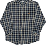 Carhartt Checked Flannel Shirt - XL Blue Cotton