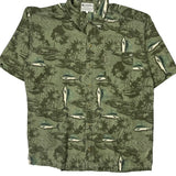 Columbia Short Sleeve Shirt - XL Green Cotton