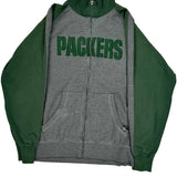 Packers Nfl Zip Up - Large Gray Cotton Blend