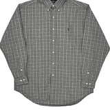 Ralph Lauren Checked Flannel Shirt - Medium Gray Cotton