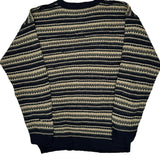 Jantzen Striped Sweater - XL Black Acrylic