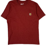 Carhartt T-Shirt - Medium Red Cotton