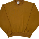 90'S Blank Made In USA Jerzees Sweatshirt - Medium Brown Cotton Blend