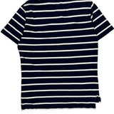 Polo By Ralph Lauren Striped Polo Shirt - Large Navy Cotton