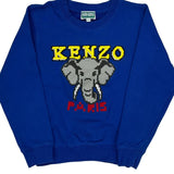 Age 10 Kenzo Graphic Sweatshirt - Medium Blue Cotton