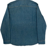 Wrangler Denim Shirt - Large Blue Denim