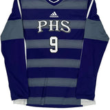 Phs Adidas Long Sleeve Football Shirt - Medium Blue Polyester