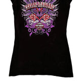 Las Vegas Harley Davidson Graphic T-Shirt - Small Purple Cotton