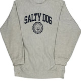 Salty Dog Cafe Champion Graphic Sweatshirt - Small Grey Cotton Blend