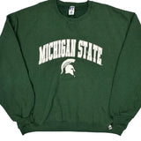 Michigan State Russell Athletic College Sweatshirt - 2XL Green Cotton