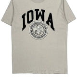 State University Of Iowa Hanes College T-Shirt - Large Beige Cotton Blend