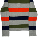 Age 8-10 Tommy Hilfiger Striped Polo Shirt - Small Green Cotton