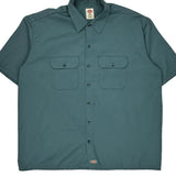 Dickies Short Sleeve Shirt - 2XL Green Polyester Blend